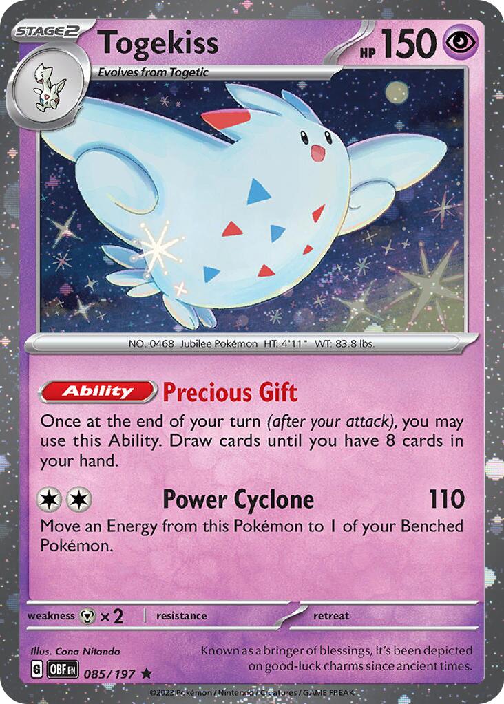 Togekiss (085/197) (Cosmos Holo) [Scarlet & Violet: Obsidian Flames] | Shuffle n Cut Hobbies & Games