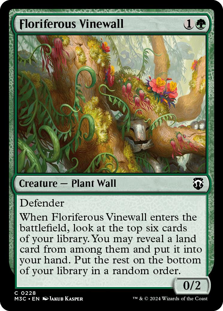 Floriferous Vinewall [Modern Horizons 3 Commander] | Shuffle n Cut Hobbies & Games