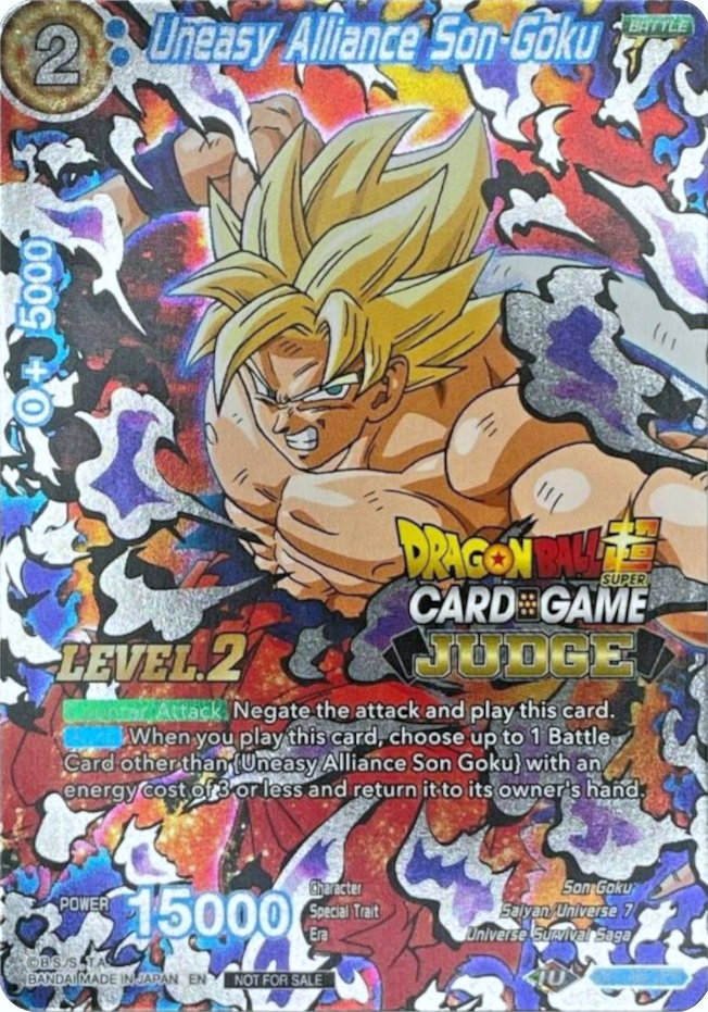 Uneasy Alliance Son Goku (Level 2) (DB1-096) [Judge Promotion Cards] | Shuffle n Cut Hobbies & Games