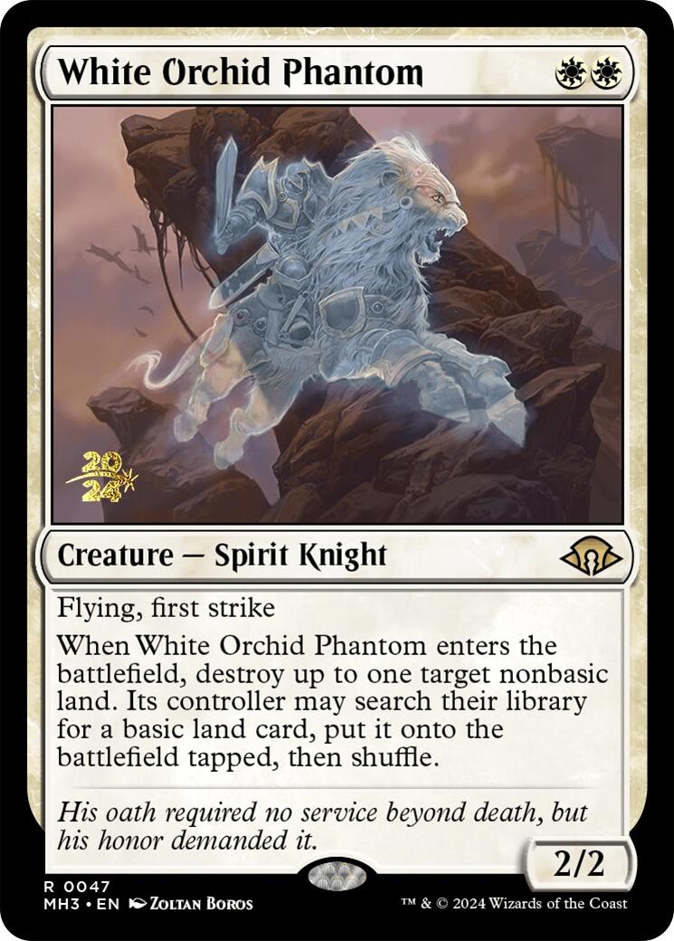 White Orchid Phantom [Modern Horizons 3 Prerelease Promos] | Shuffle n Cut Hobbies & Games