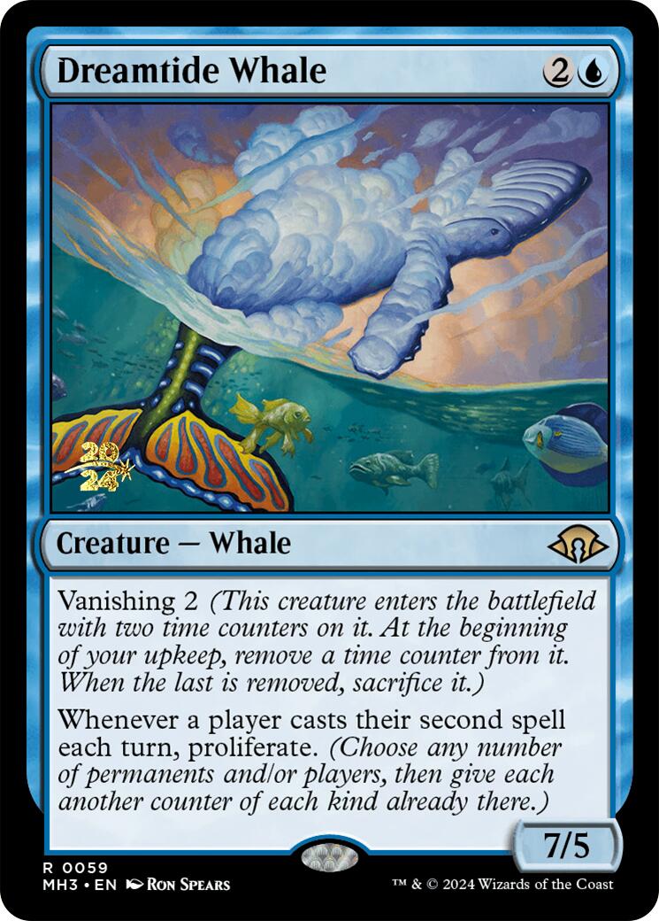 Dreamtide Whale [Modern Horizons 3 Prerelease Promos] | Shuffle n Cut Hobbies & Games