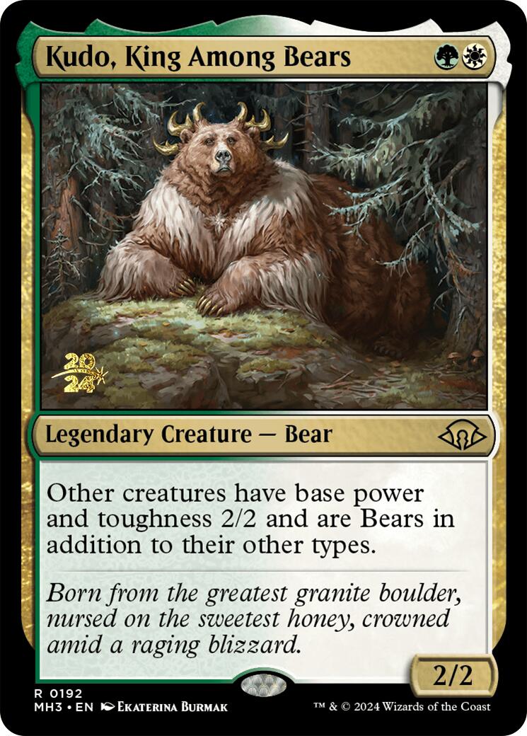 Kudo, King Among Bears [Modern Horizons 3 Prerelease Promos] | Shuffle n Cut Hobbies & Games