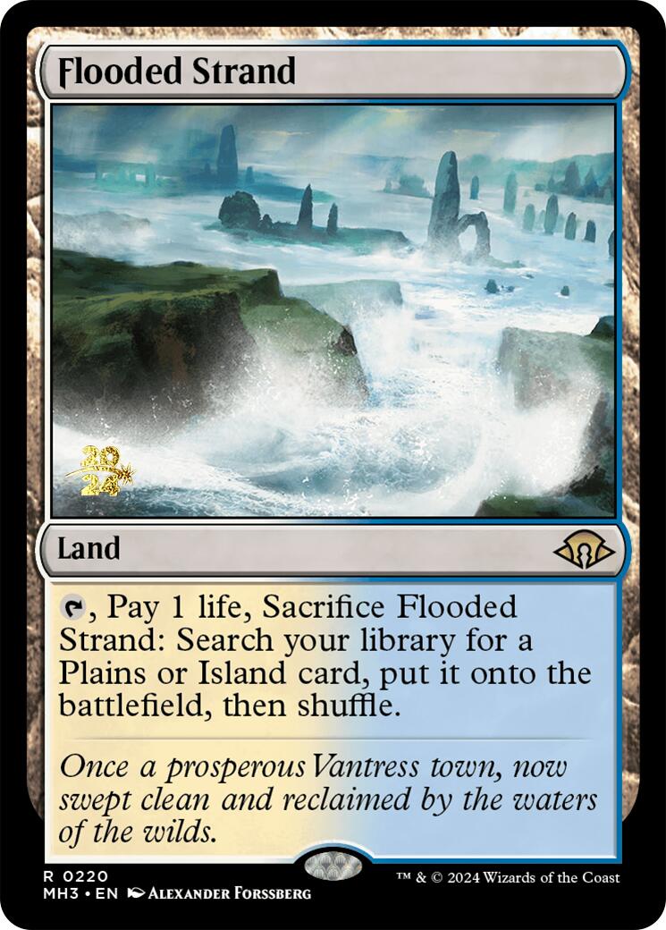 Flooded Strand [Modern Horizons 3 Prerelease Promos] | Shuffle n Cut Hobbies & Games