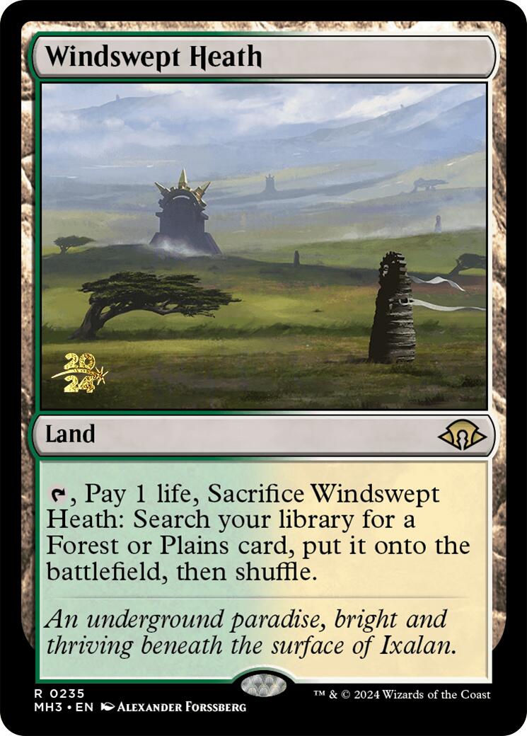 Windswept Heath [Modern Horizons 3 Prerelease Promos] | Shuffle n Cut Hobbies & Games