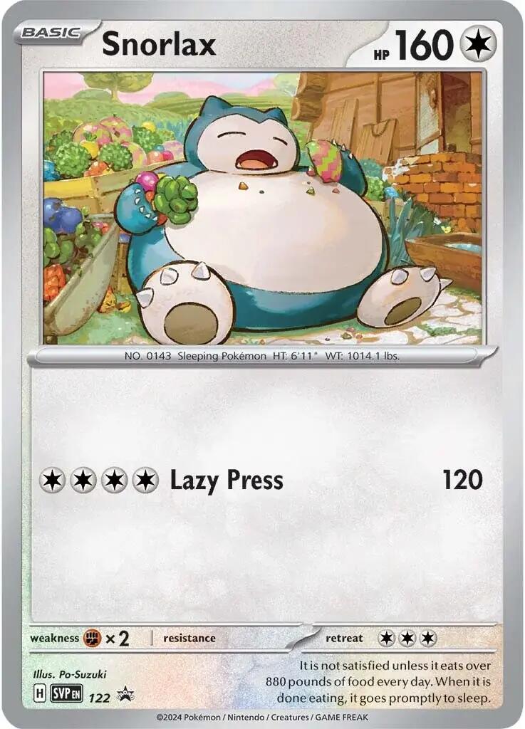 Snorlax (122) [Scarlet & Violet: Black Star Promos] | Shuffle n Cut Hobbies & Games