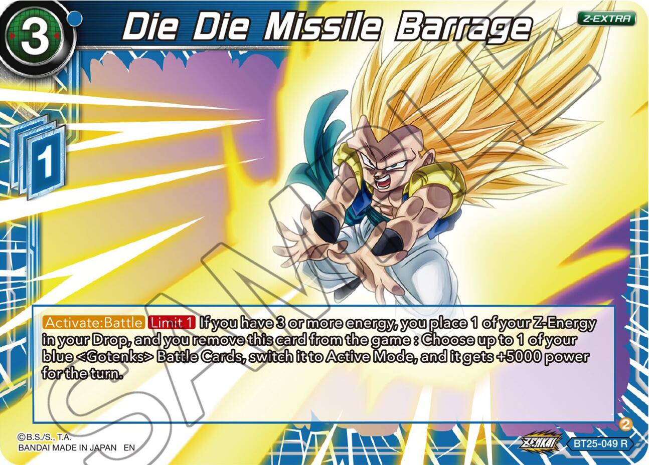 Die Die Missile Barrage (BT25-049) [Legend of the Dragon Balls] | Shuffle n Cut Hobbies & Games
