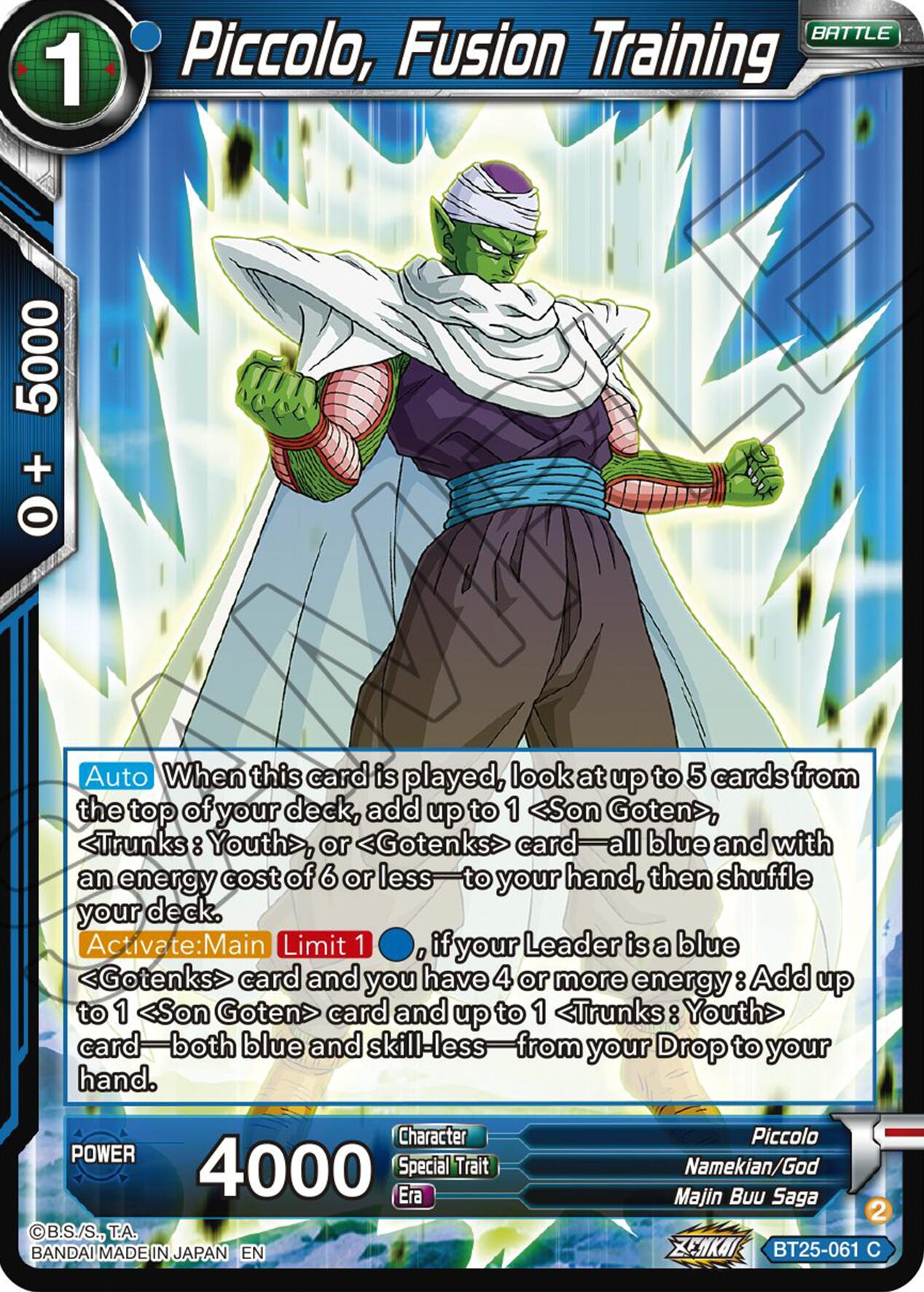 Piccolo, Fusion Training (BT25-061) [Legend of the Dragon Balls] | Shuffle n Cut Hobbies & Games