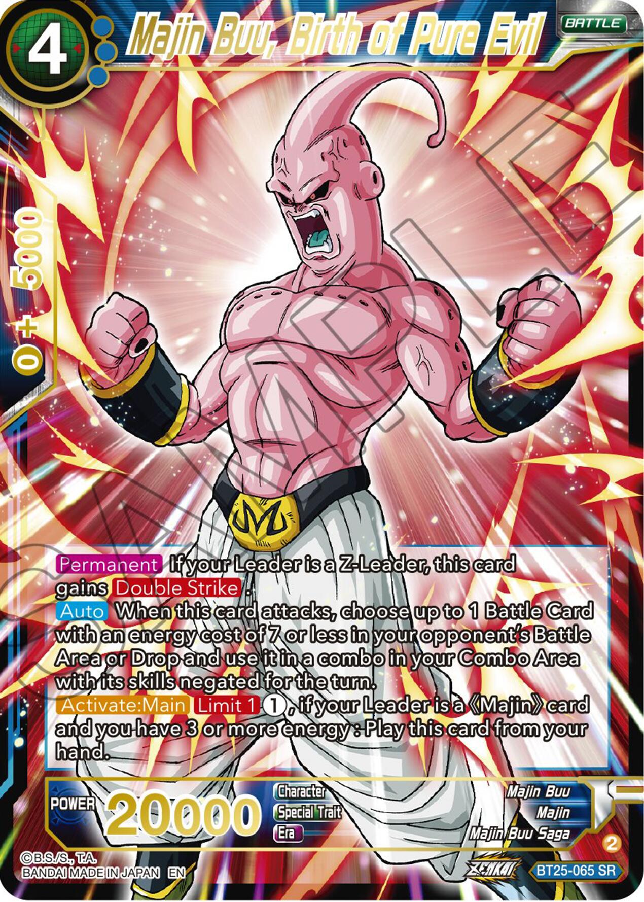 Majin Buu, Birth of Pure Evil (BT25-065) [Legend of the Dragon Balls] | Shuffle n Cut Hobbies & Games