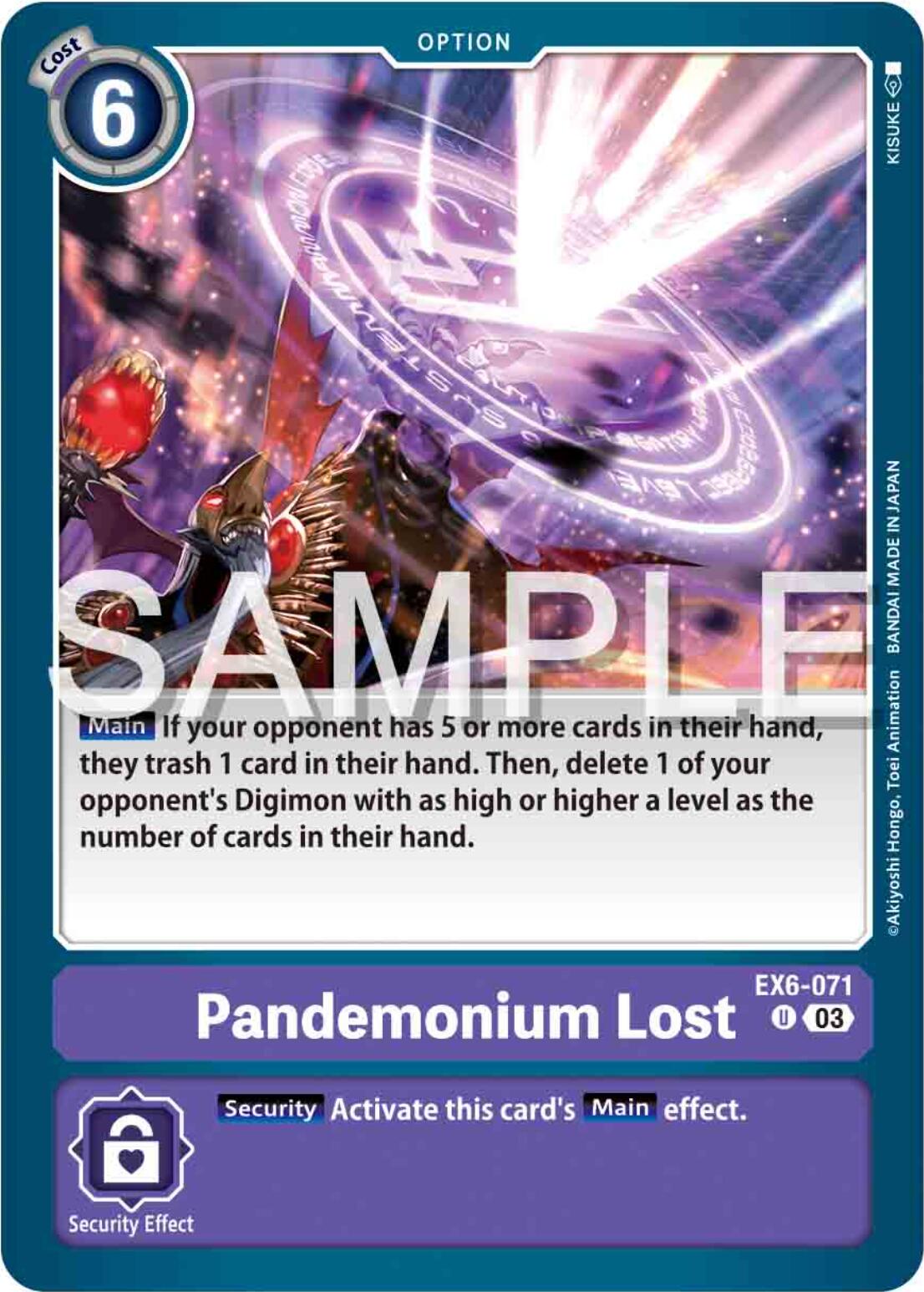 Pandemonium Lost [EX6-071] [Infernal Ascension] | Shuffle n Cut Hobbies & Games