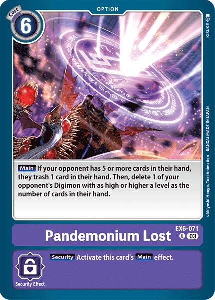 Pandemonium Lost [EX6-071] [Infernal Ascension] | Shuffle n Cut Hobbies & Games