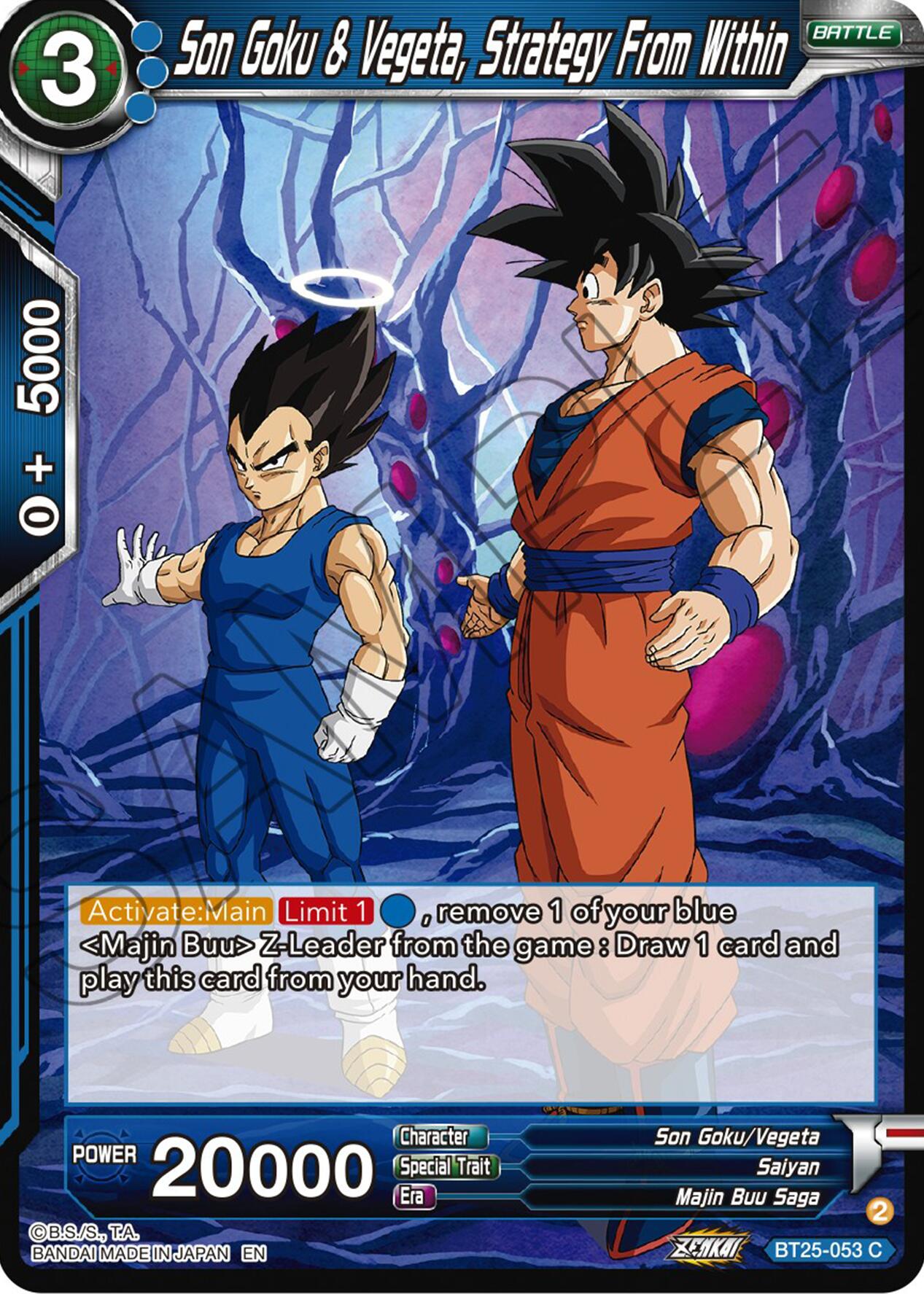 Son Goku & Vegeta, Strategy From Within (BT25-053) [Legend of the Dragon Balls] | Shuffle n Cut Hobbies & Games