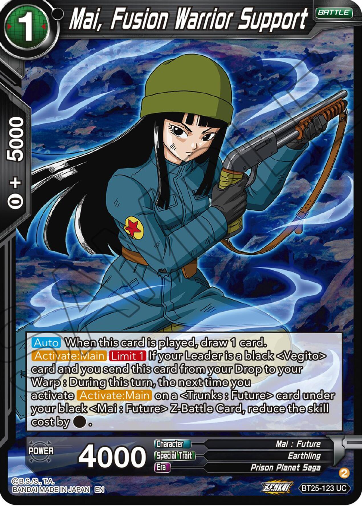 Mai, Fusion Warrior Support (BT25-123) [Legend of the Dragon Balls] | Shuffle n Cut Hobbies & Games