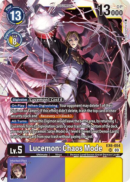 Lucemon: Chaos Mode [EX6-054] [Infernal Ascension] | Shuffle n Cut Hobbies & Games