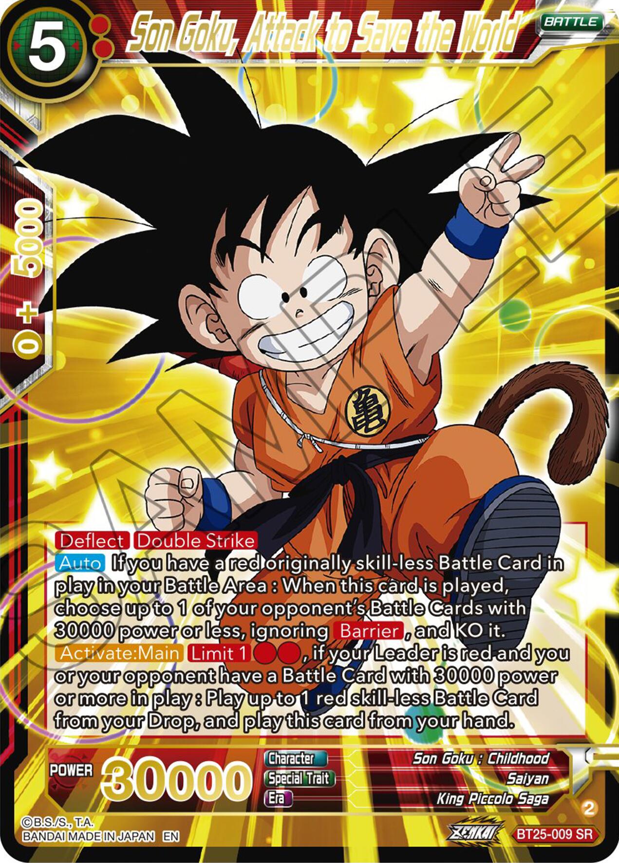 Son Goku, Attack to Save the World (BT25-009) [Legend of the Dragon Balls] | Shuffle n Cut Hobbies & Games