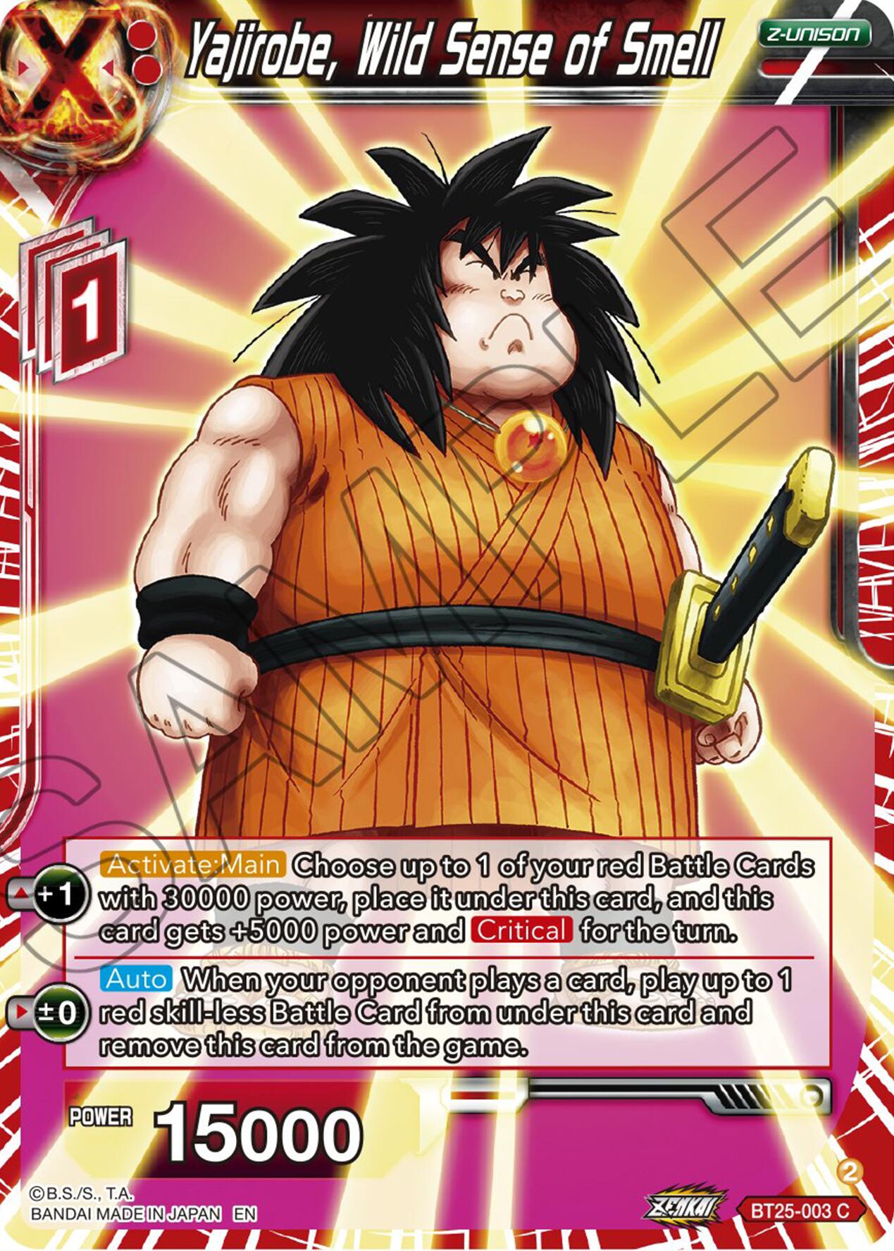 Yajirobe, Wild Sense of Smell (BT25-003) [Legend of the Dragon Balls] | Shuffle n Cut Hobbies & Games