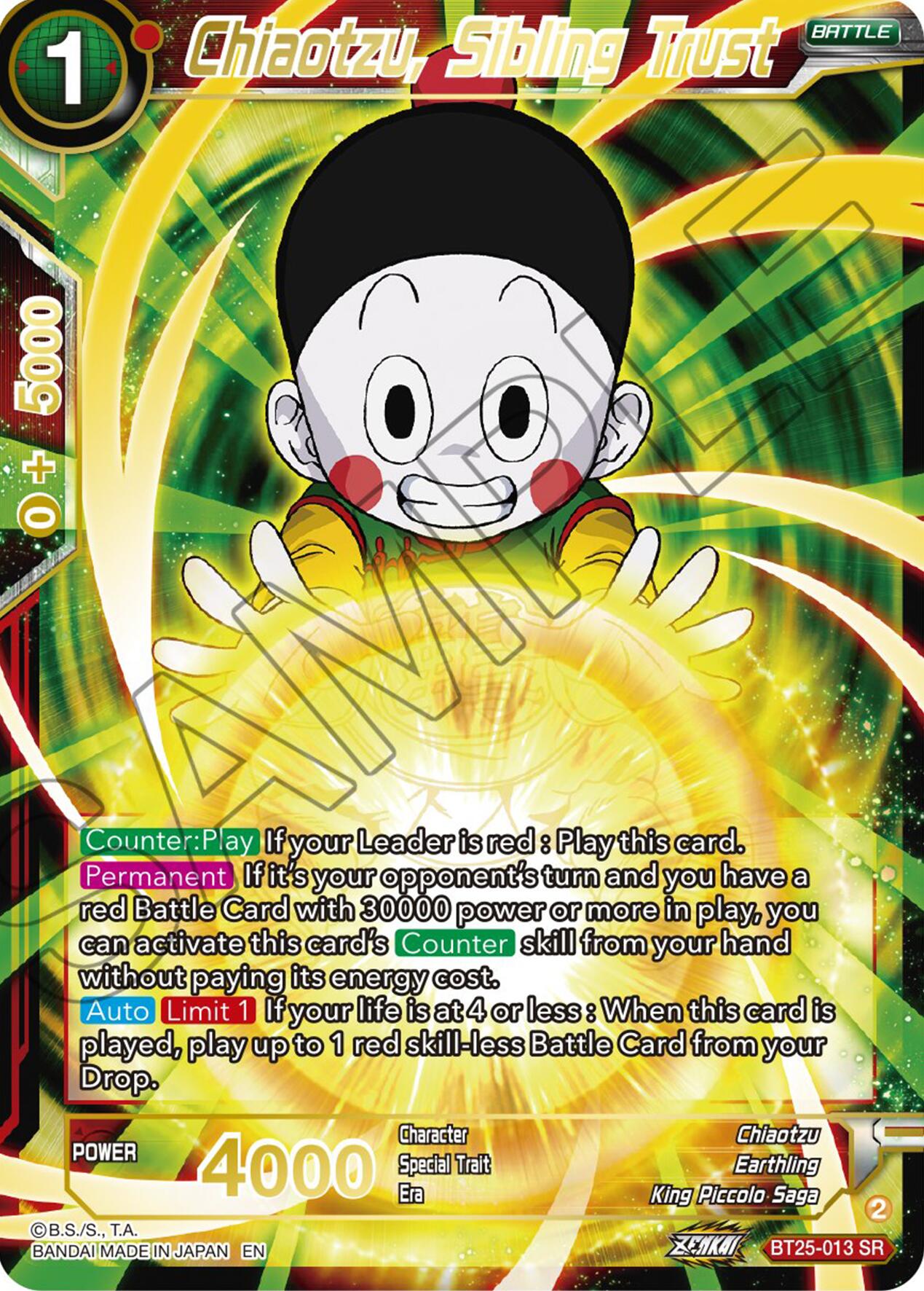 Chiaotzu, Sibling Trust (BT25-013) [Legend of the Dragon Balls] | Shuffle n Cut Hobbies & Games