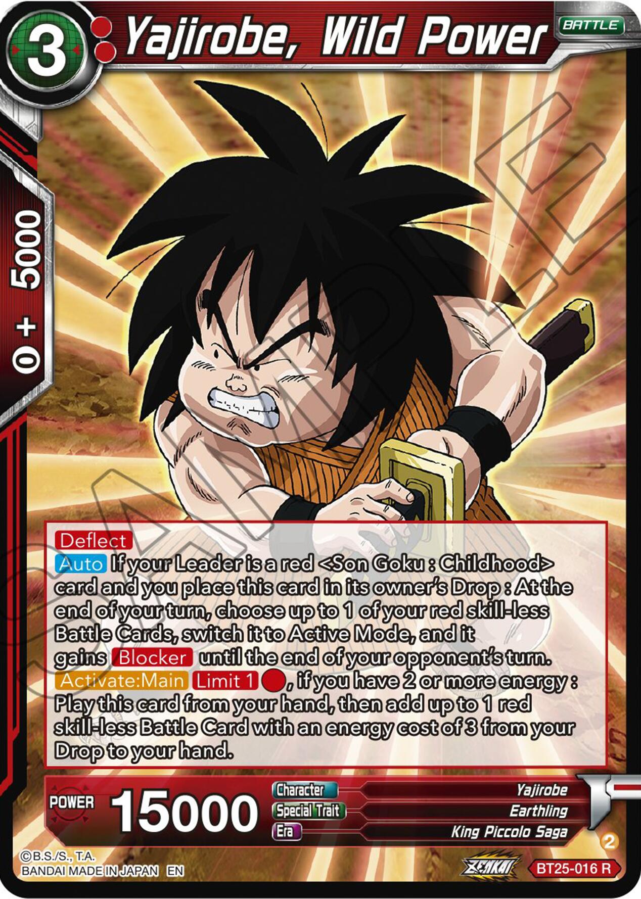 Yajirobe, Wild Power (BT25-016) [Legend of the Dragon Balls] | Shuffle n Cut Hobbies & Games