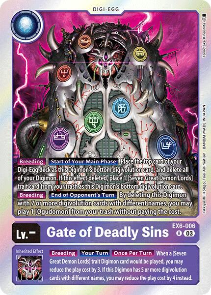 Gate of Deadly Sins [EX6-006] [Infernal Ascension] | Shuffle n Cut Hobbies & Games