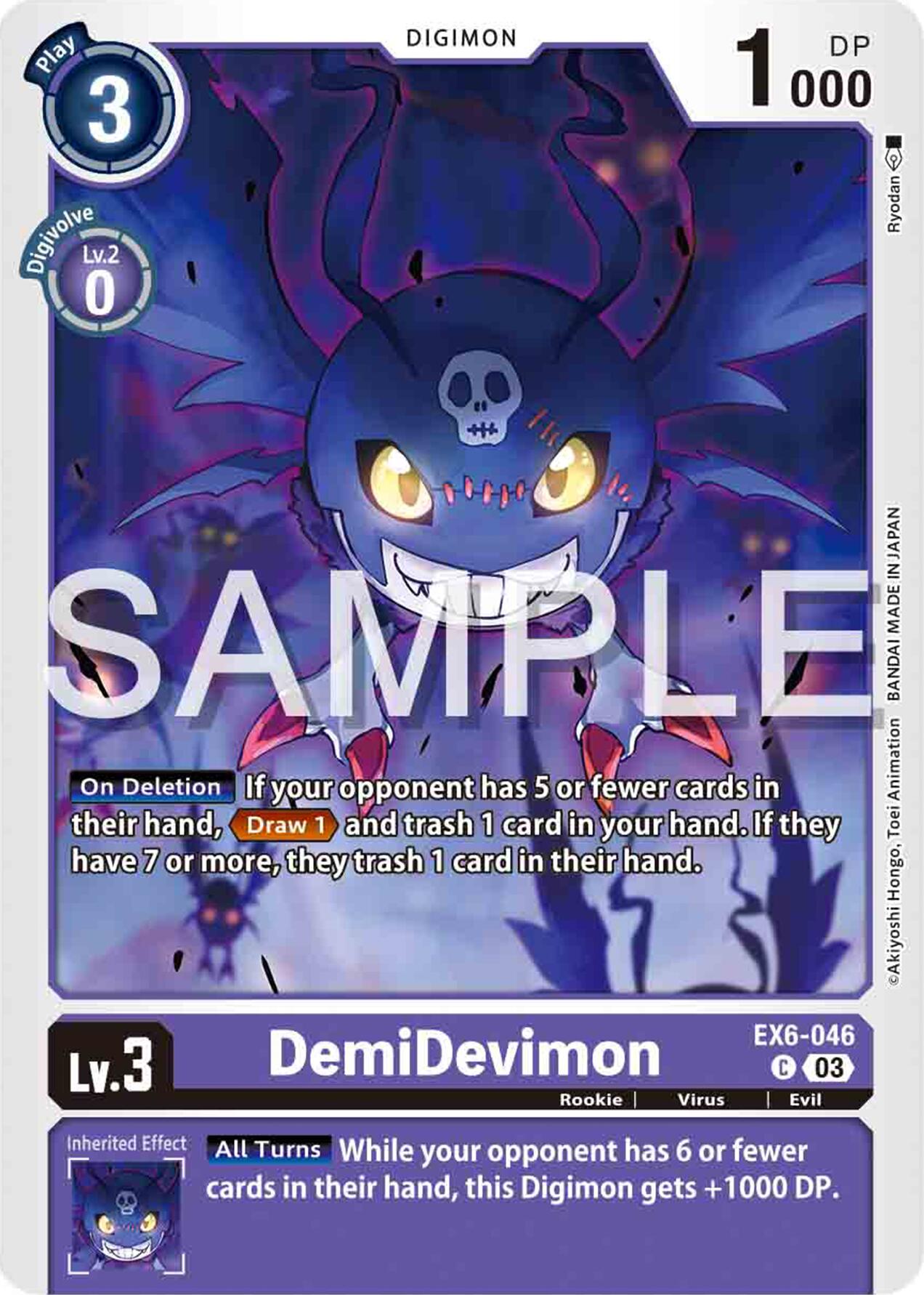 DemiDevimon [EX6-046] [Infernal Ascension] | Shuffle n Cut Hobbies & Games