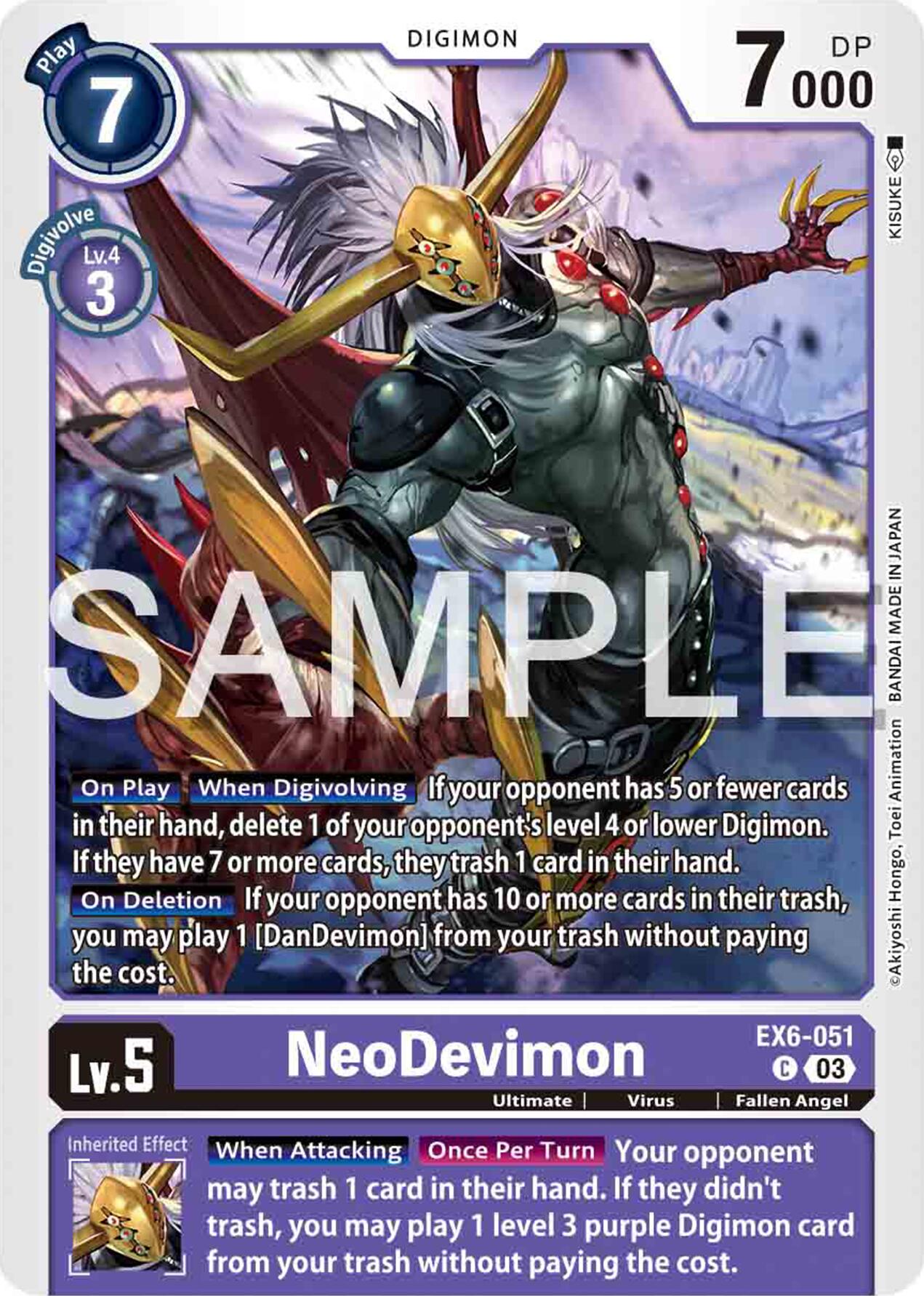 NeoDevimon [EX6-051] [Infernal Ascension] | Shuffle n Cut Hobbies & Games