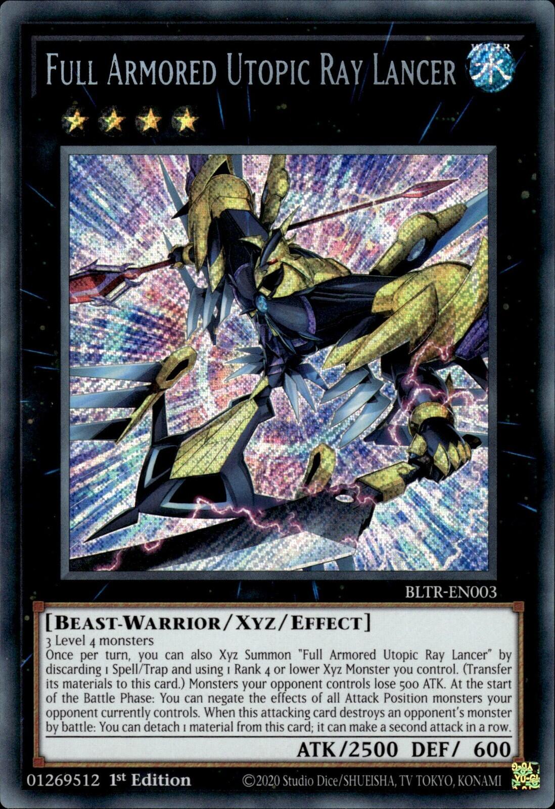 Full Armored Utopic Ray Lancer [BLTR-EN003] Secret Rare | Shuffle n Cut Hobbies & Games