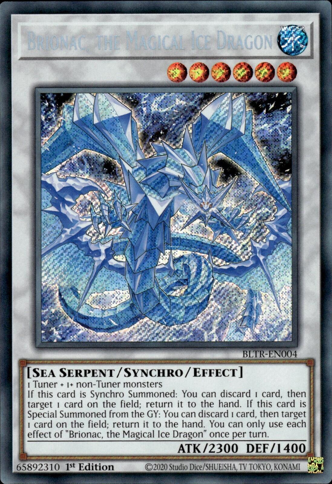 Brionac, the Magical Ice Dragon [BLTR-EN004] Secret Rare | Shuffle n Cut Hobbies & Games