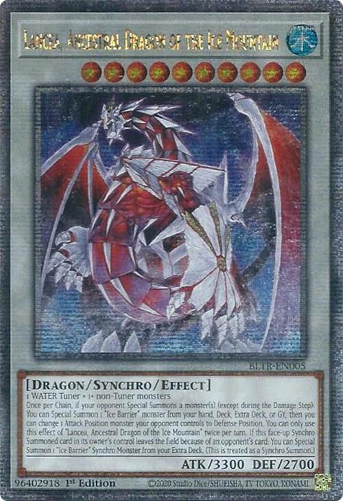 Lancea, Ancestral Dragon of the Ice Mountain (Quarter Century Secret Rare) [BLTR-EN005] Quarter Century Secret Rare | Shuffle n Cut Hobbies & Games