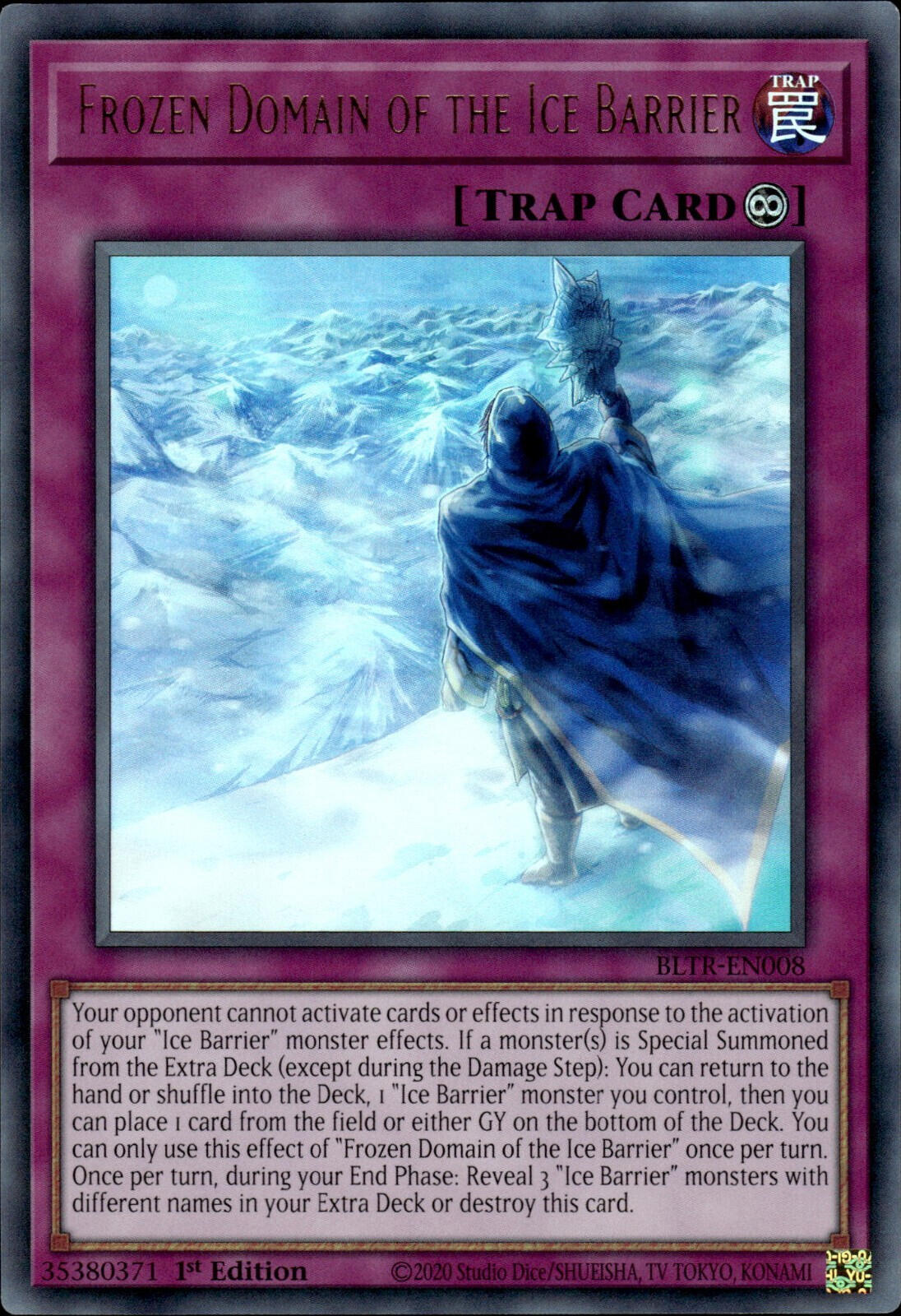 Frozen Domain of the Ice Barrier [BLTR-EN008] Ultra Rare | Shuffle n Cut Hobbies & Games