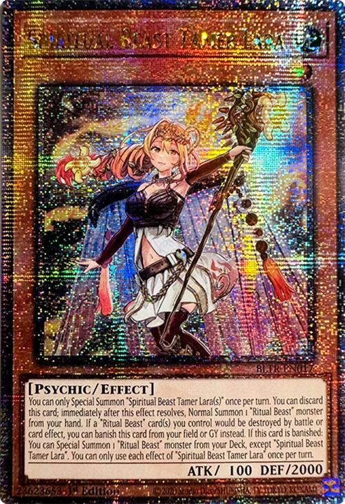 Spiritual Beast Tamer Lara (Quarter Century Secret Rare) [BLTR-EN017] Quarter Century Secret Rare | Shuffle n Cut Hobbies & Games