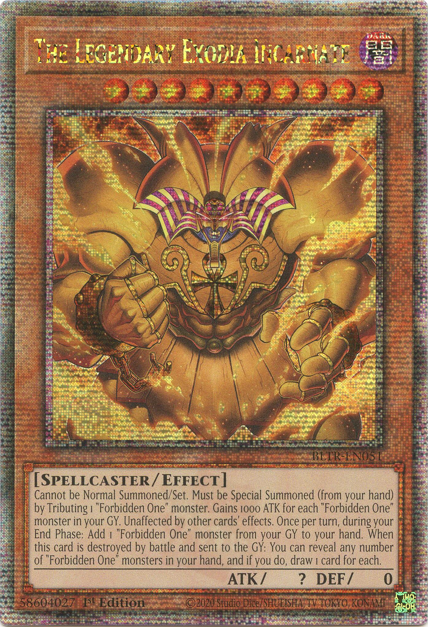 The Legendary Exodia Incarnate (Quarter Century Secret Rare) [BLTR-EN051] Quarter Century Secret Rare | Shuffle n Cut Hobbies & Games