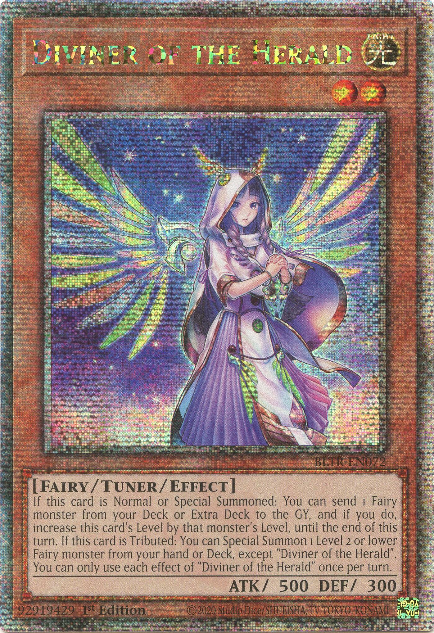 Diviner of the Herald (Quarter Century Secret Rare) [BLTR-EN072] Quarter Century Secret Rare | Shuffle n Cut Hobbies & Games