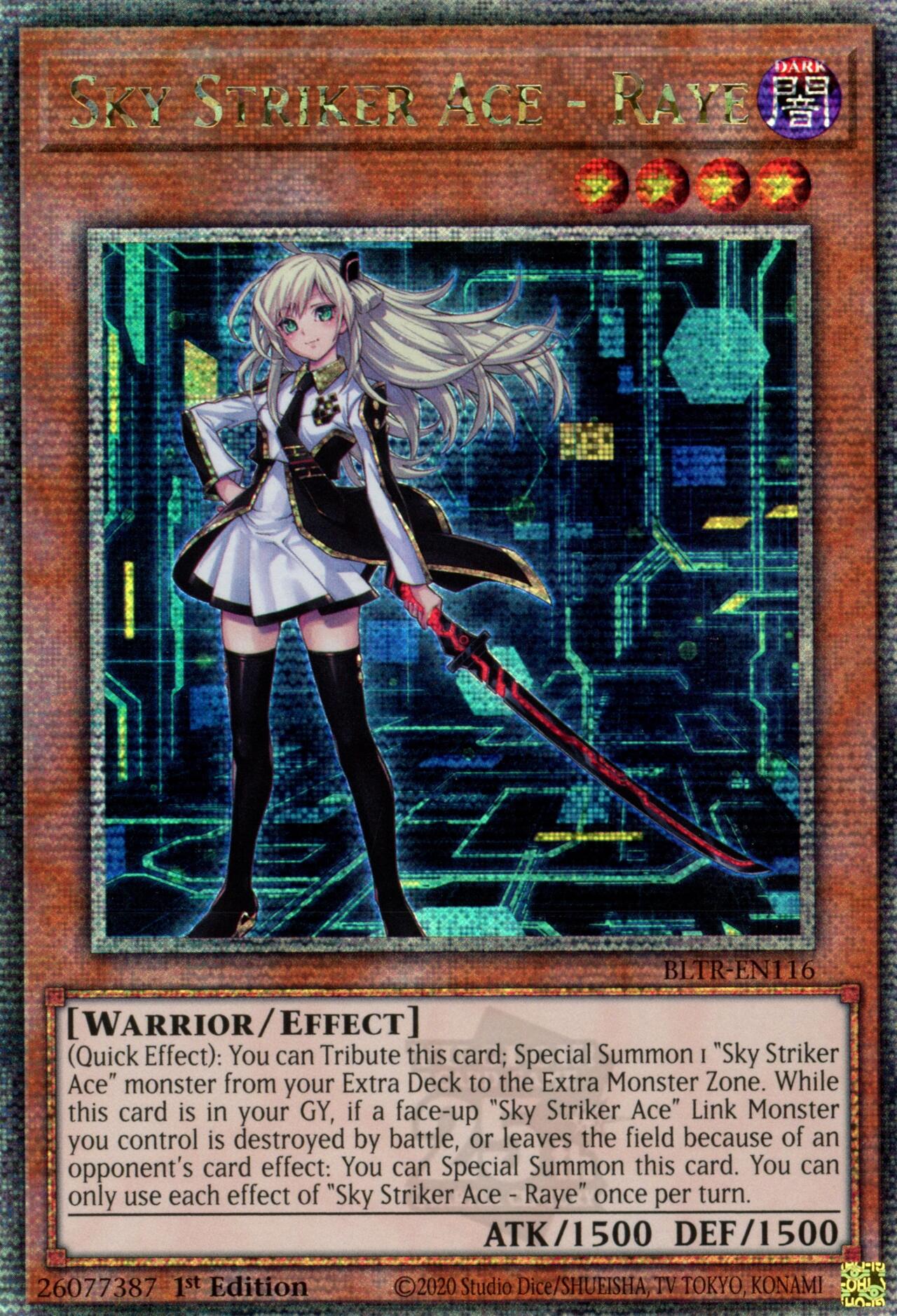 Sky Striker Ace - Raye (Quarter Century Secret Rare) [BLTR-EN116] Quarter Century Secret Rare | Shuffle n Cut Hobbies & Games