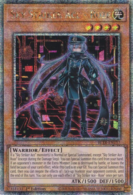 Sky Striker Ace - Roze (Alternate Art) (Quarter Century Secret Rare) [BLTR-EN117] Quarter Century Secret Rare | Shuffle n Cut Hobbies & Games