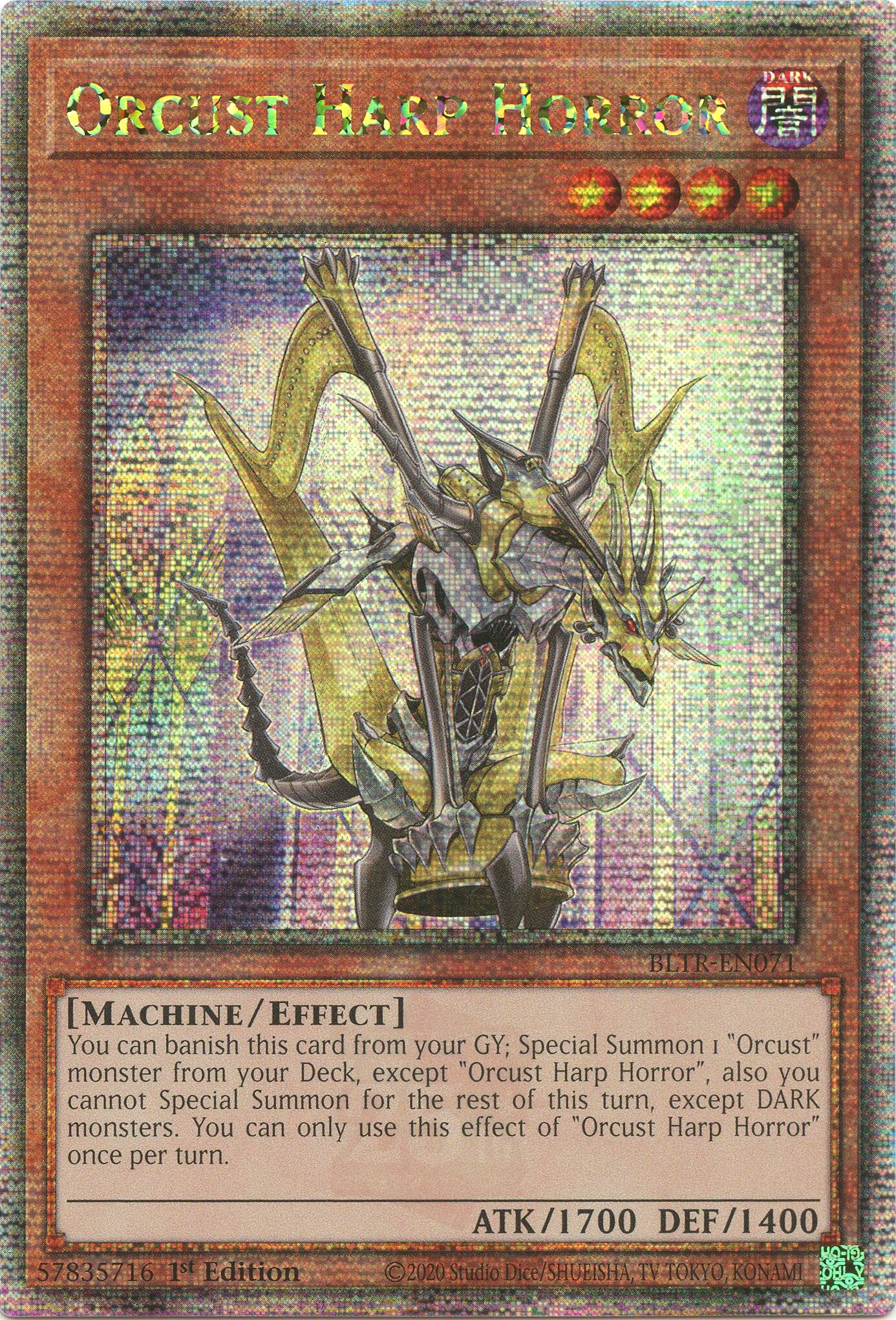 Orcust Harp Horror (Quarter Century Secret Rare) [BLTR-EN071] Quarter Century Secret Rare | Shuffle n Cut Hobbies & Games