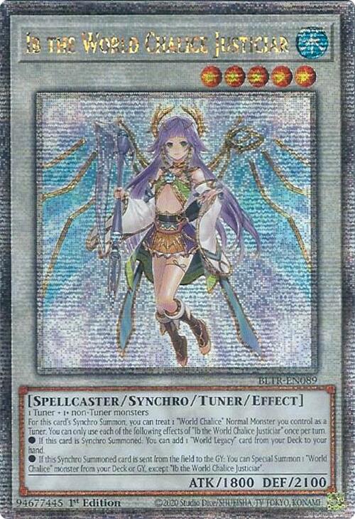 Ib the World Chalice Justiciar (Quarter Century Secret Rare) [BLTR-EN089] Quarter Century Secret Rare | Shuffle n Cut Hobbies & Games