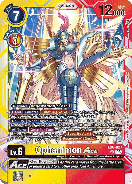 Ophanimon ACE [EX6-027] [Infernal Ascension] | Shuffle n Cut Hobbies & Games