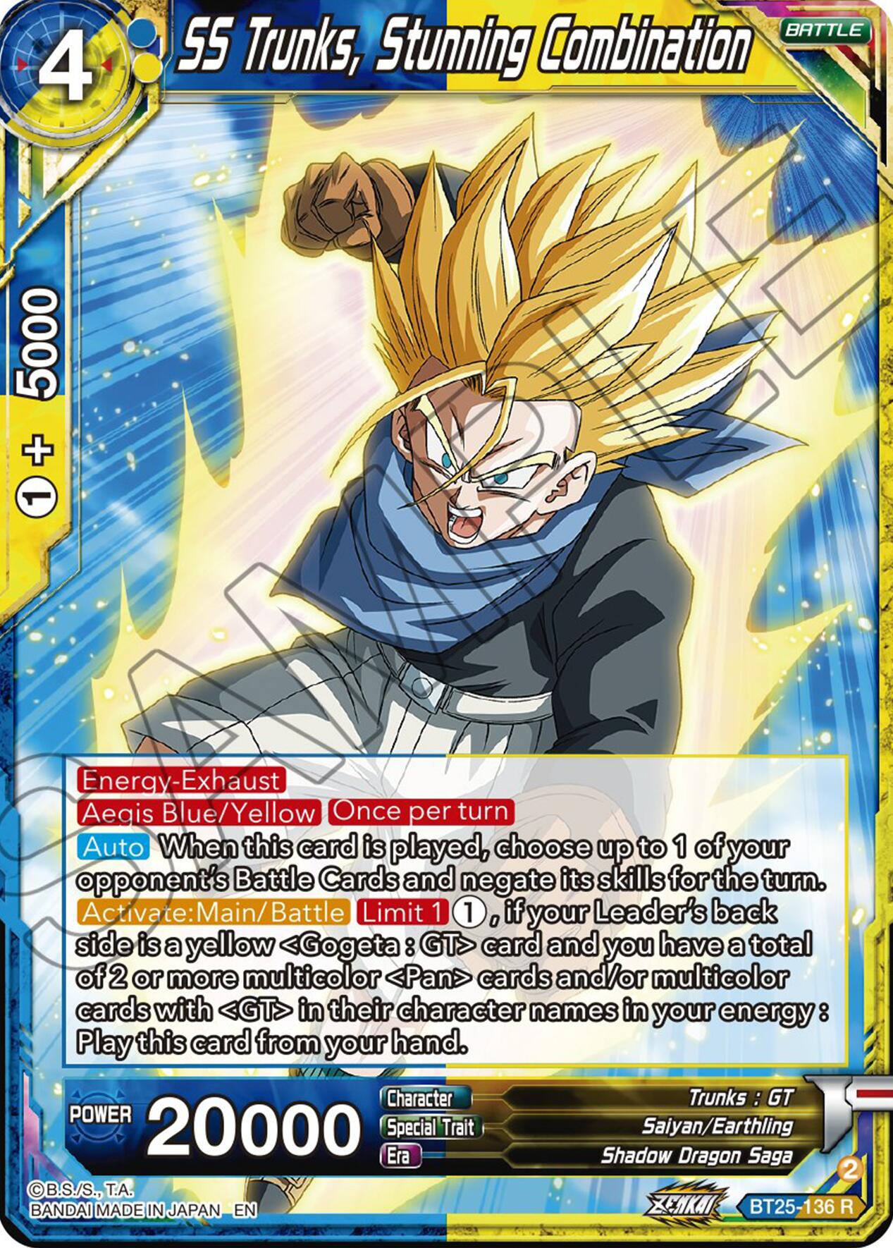 SS Trunks, Stunning Combination (BT25-136) [Legend of the Dragon Balls] | Shuffle n Cut Hobbies & Games