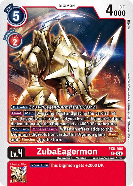 ZubaEagermon [EX6-008] [Infernal Ascension] | Shuffle n Cut Hobbies & Games