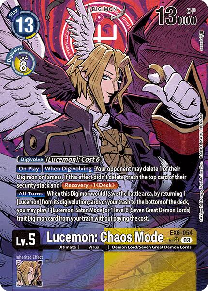 Lucemon: Chaos Mode [EX6-054] (Alternate Art) [Infernal Ascension] | Shuffle n Cut Hobbies & Games