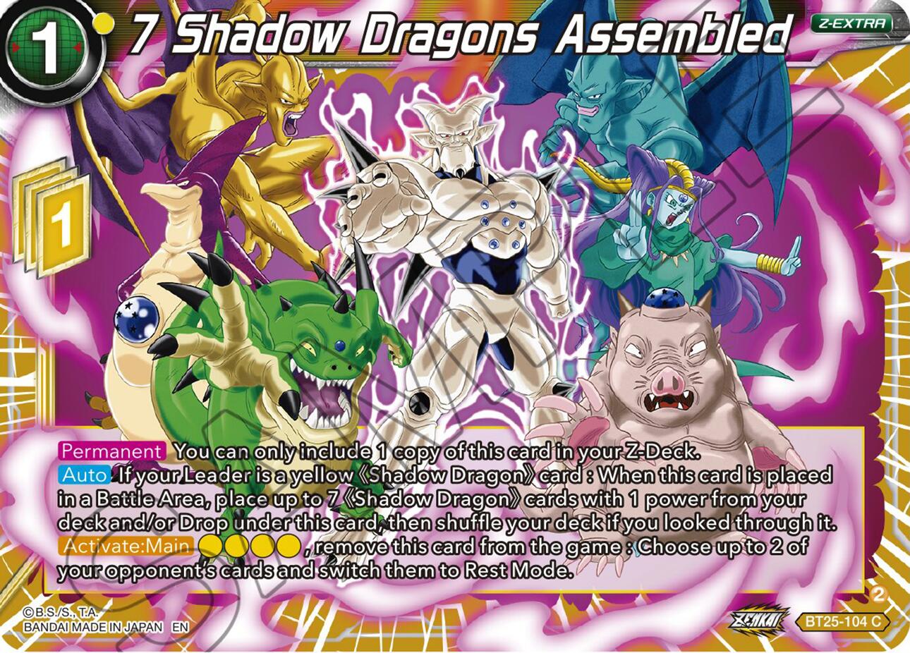 7 Shadow Dragons Assembled (BT25-104) [Legend of the Dragon Balls] | Shuffle n Cut Hobbies & Games