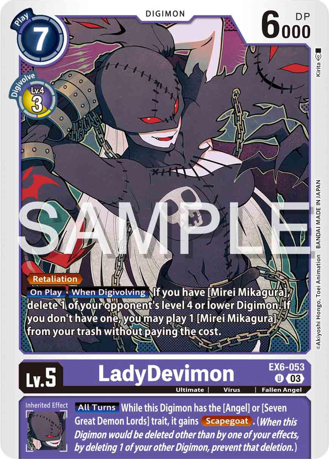 LadyDevimon [EX6-053] [Infernal Ascension] | Shuffle n Cut Hobbies & Games