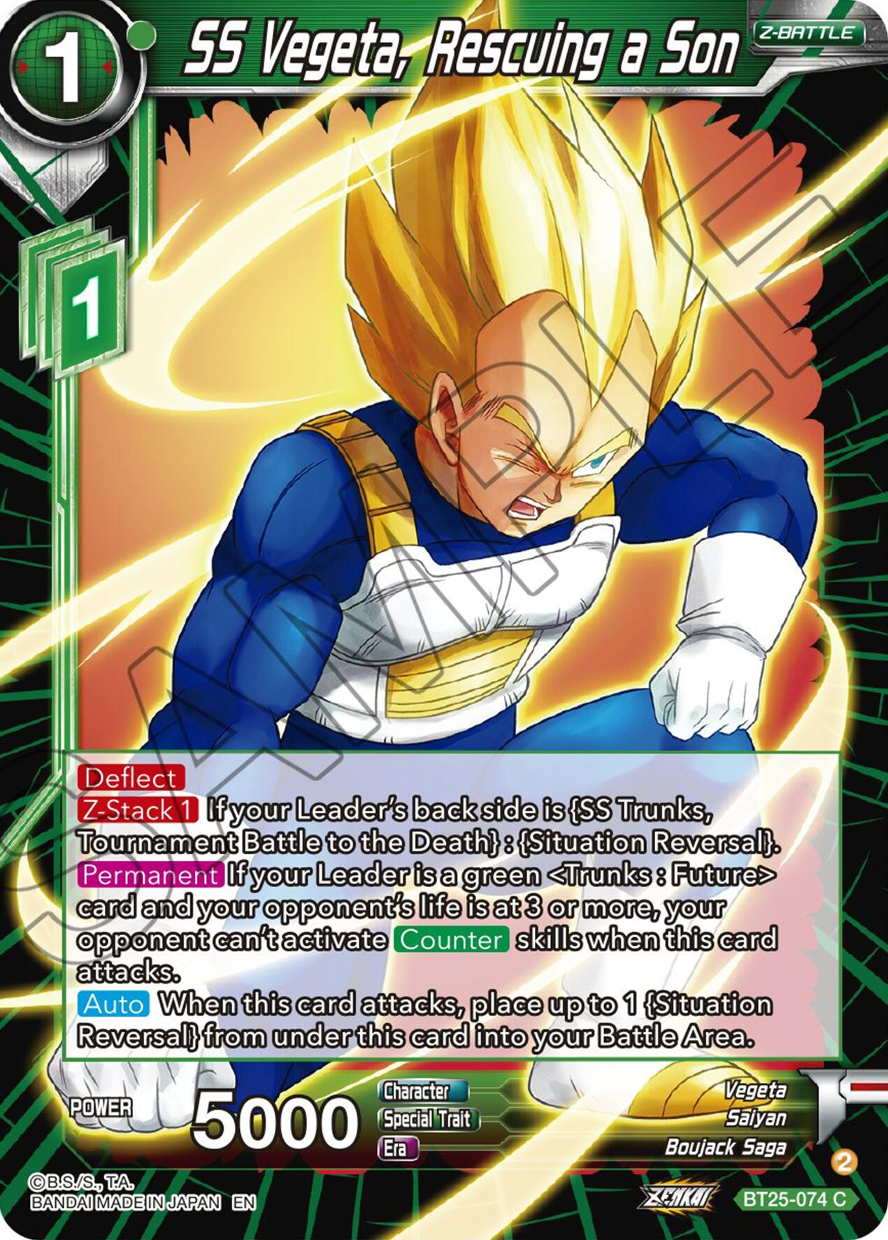 SS Vegeta, Rescuing a Son (BT25-074) [Legend of the Dragon Balls] | Shuffle n Cut Hobbies & Games