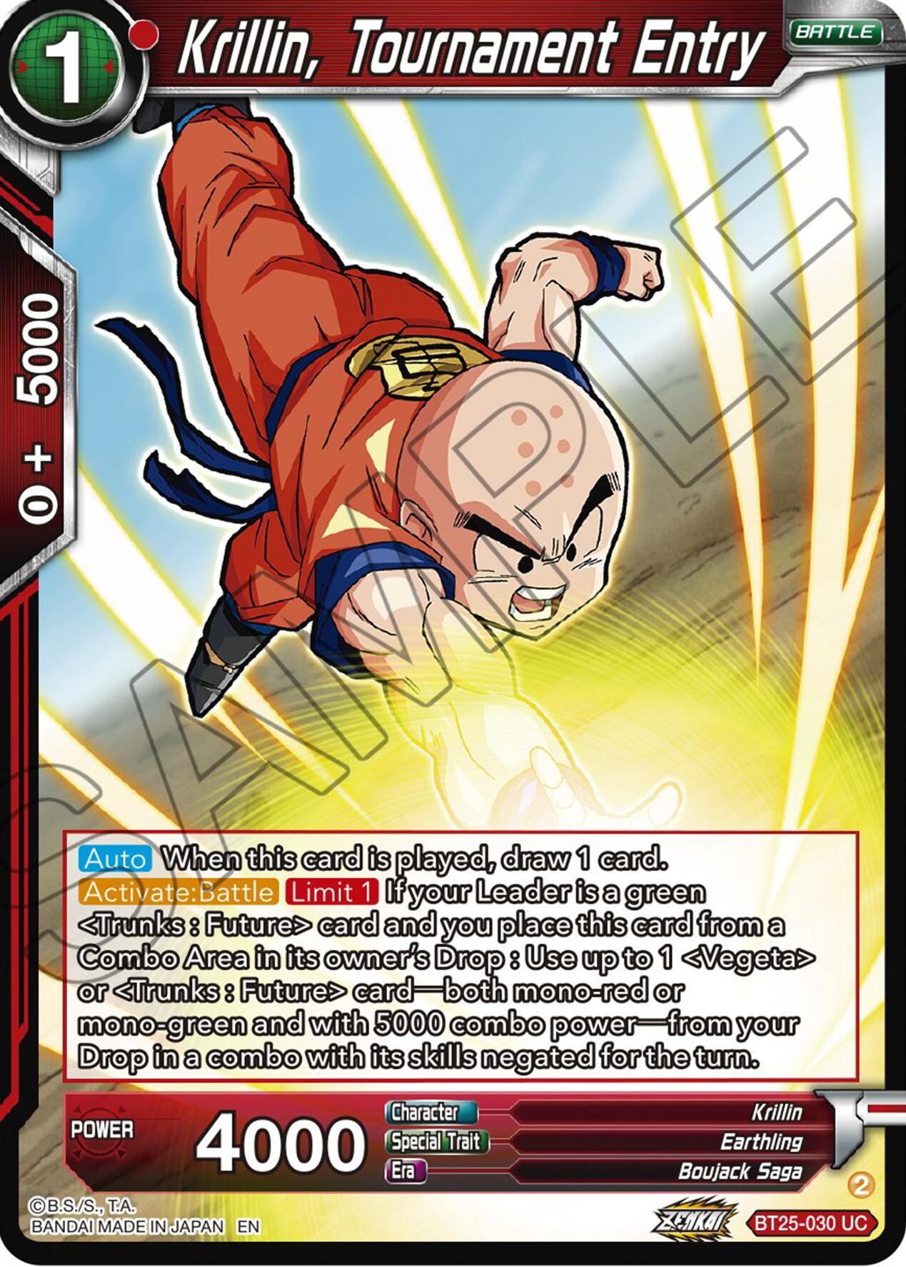 Krillin, Tournament Entry (BT25-030) [Legend of the Dragon Balls] | Shuffle n Cut Hobbies & Games