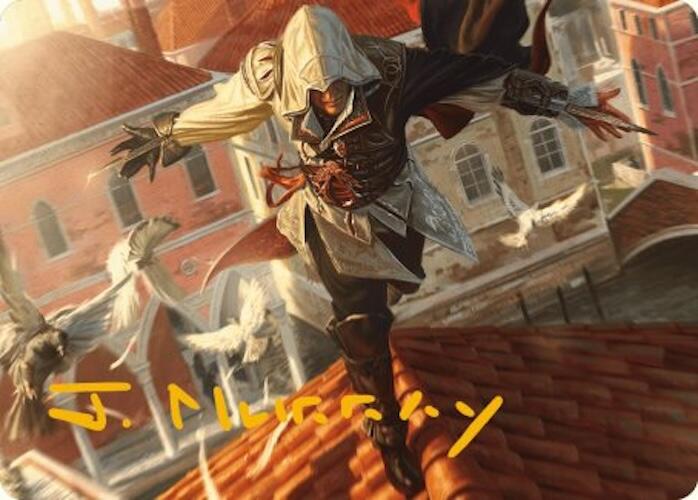 Ezio, Blade of Vengeance Art Card (Gold-Stamped Signature) [Assassin's Creed Art Series] | Shuffle n Cut Hobbies & Games