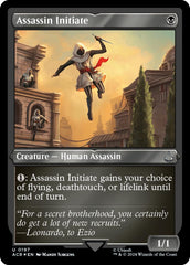 Assassin Initiate (Foil Etched) [Assassin's Creed] | Shuffle n Cut Hobbies & Games