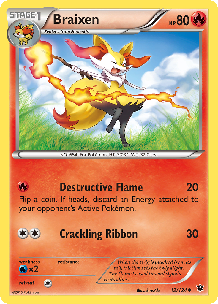 Braixen (12/124) [XY: Fates Collide] | Shuffle n Cut Hobbies & Games