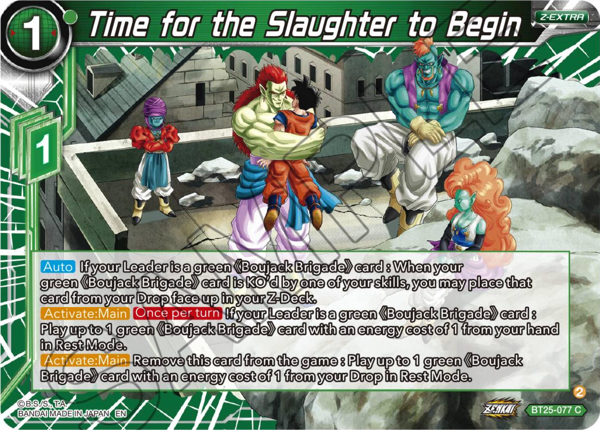 Time for the Slaughter to Begin (BT25-077) [Legend of the Dragon Balls] | Shuffle n Cut Hobbies & Games