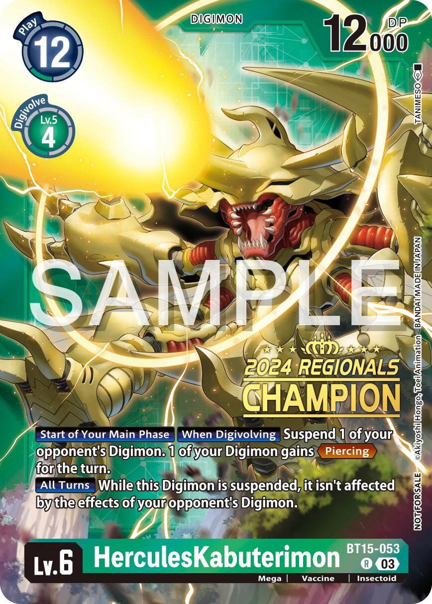 HerculesKabuterimon [BT15-053] (2024 Regionals Champion) [Exceed Apocalypse] | Shuffle n Cut Hobbies & Games