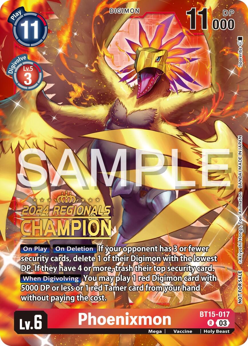 Phoenixmon [BT15-017] (2024 Regionals Champion) [Exceed Apocalypse] | Shuffle n Cut Hobbies & Games