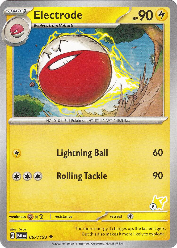 Electrode (067/193) (Pikachu Stamp #6) [Battle Academy 2024] | Shuffle n Cut Hobbies & Games